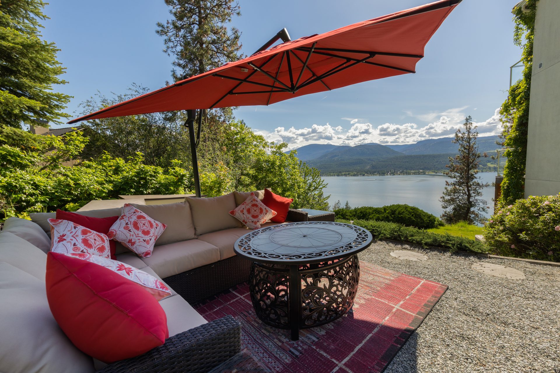 outdoor seating area at the bed and breakfast