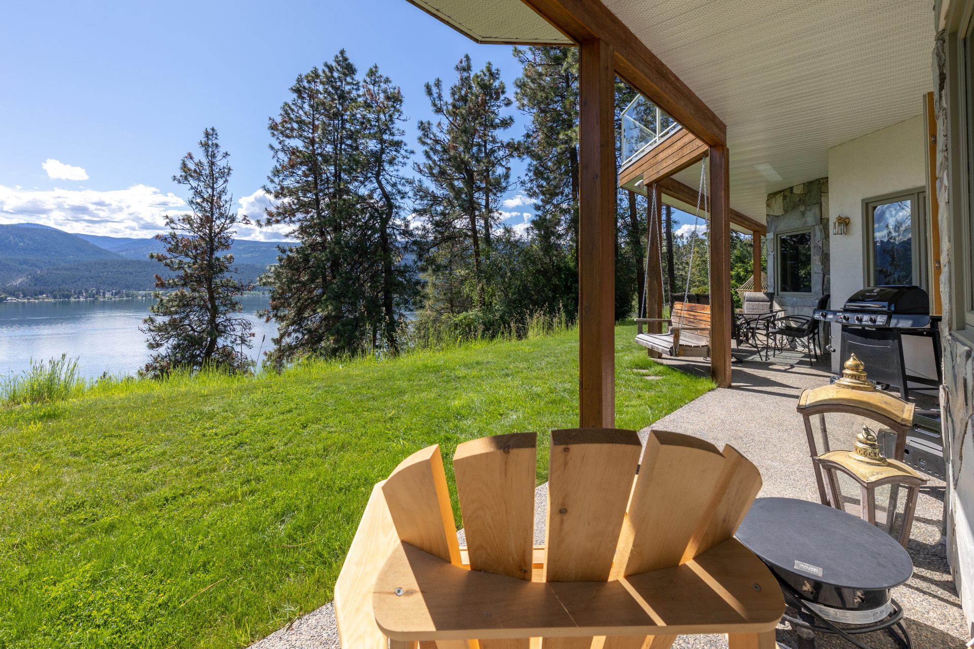 patio at the B&B with lakeviews